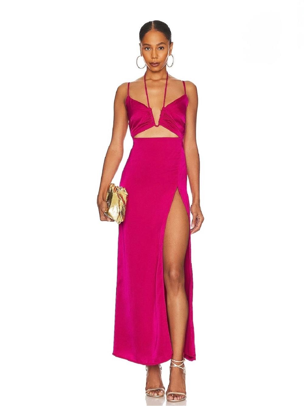 Superdown Jayda Hot Pink / Magenta Cutout Maxi Dress